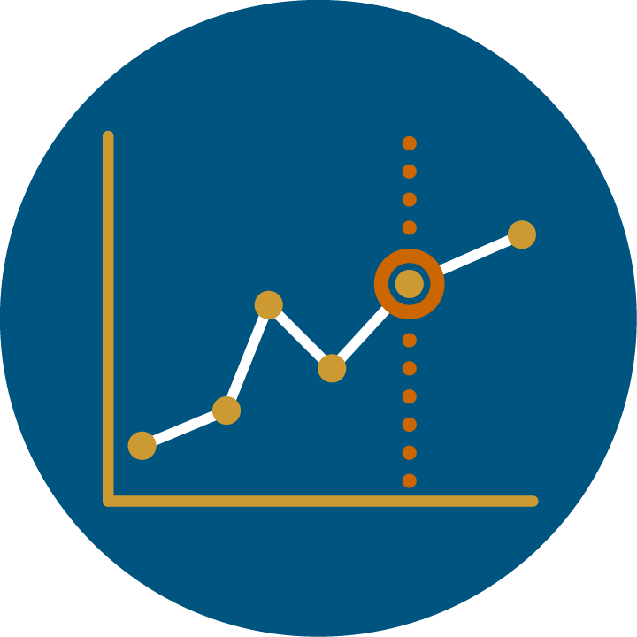 Tracking icon blue circle