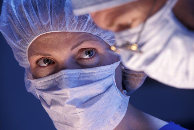 Tense moment in operating room