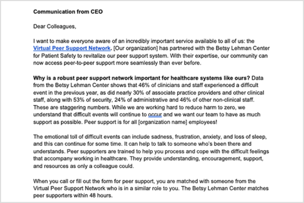 VPSN CEOHR Email