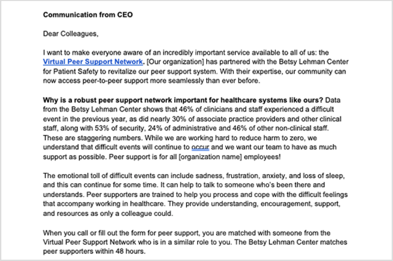 VPSN CEOHR Email